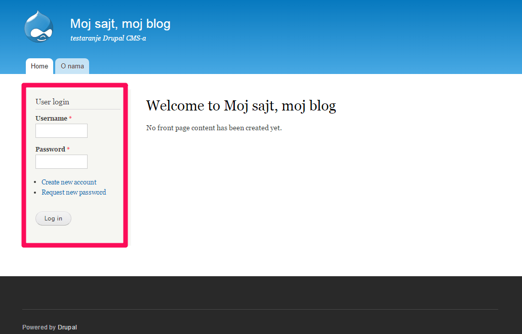 drupal instalacija slika 7