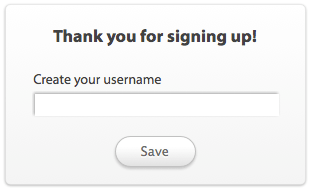 Ask For a Username After the Registration is Completed