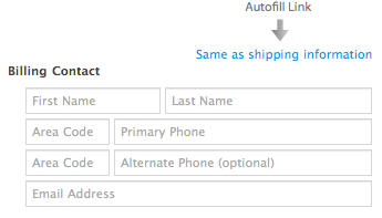 Autofill Data Related to Delivery