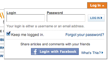 Let Users Login Without Having to Leave the Page