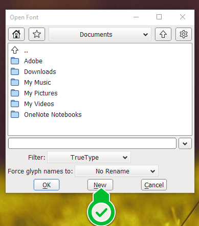 FontForge - kreiranje novog fonta