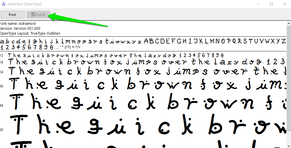 Pregled i instalacija fonta - FontForge