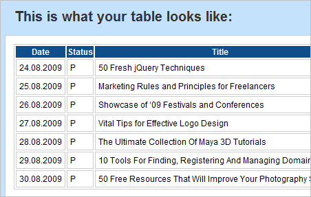 Tableizer