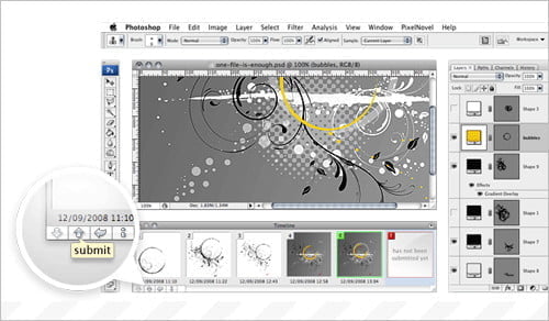PixelNovel Timeline: Version Control for Adobe Photoshop