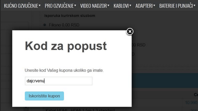 Kodovi sa popustima