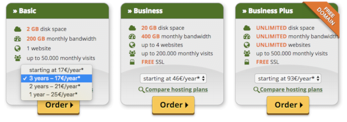 hosting web offer 