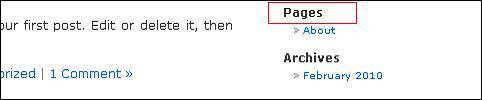 change the title of the page list