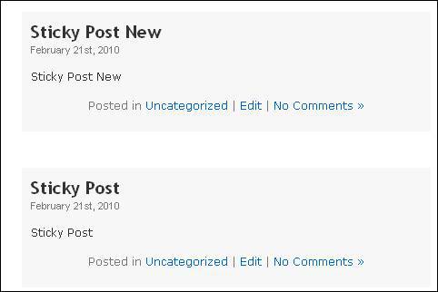 homepage show only sticky posts