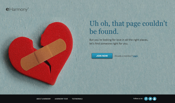 Creative and Interesting 404 Pages - e harmoy