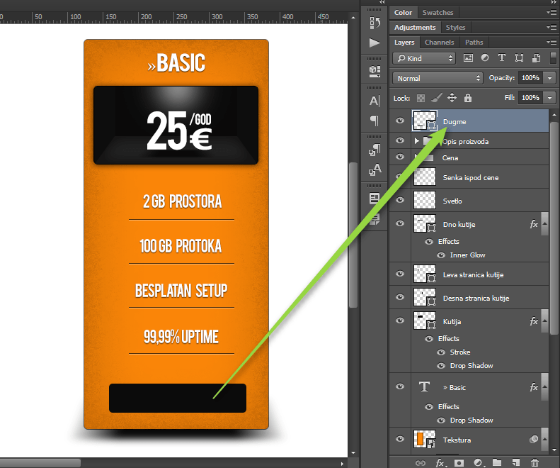Kako napraviti cenovnik u Photoshop slika 48