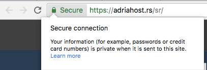 adriahost besplatan ssl sertifikat