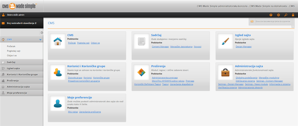 cms made simple site
