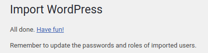 all done have fun wordpress