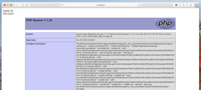 mac test mysql