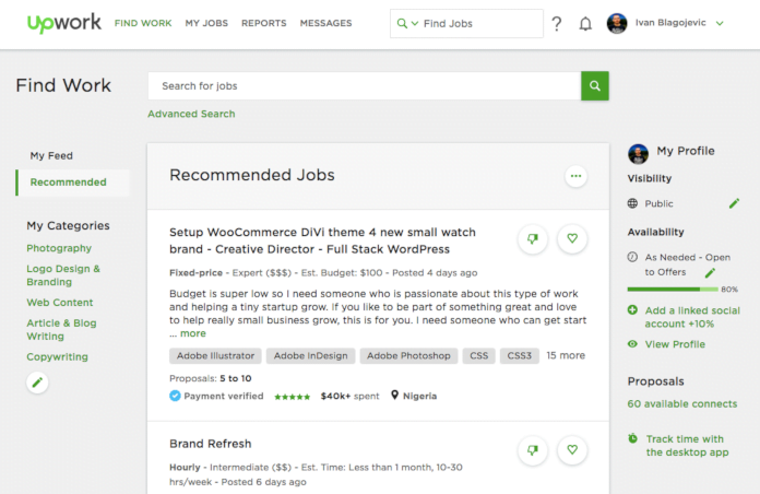 upwork налог