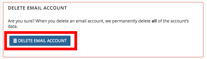 brisanje email naloga