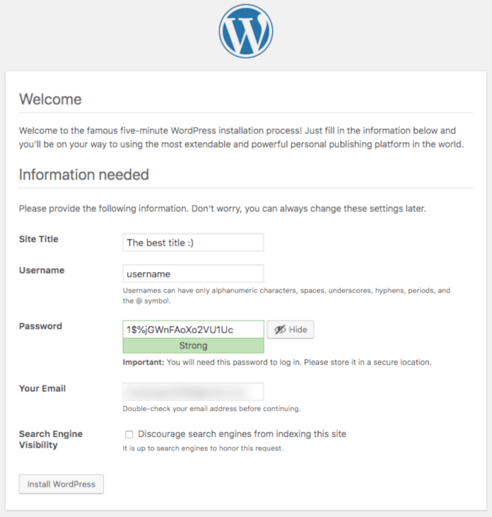 wordpress wellcome