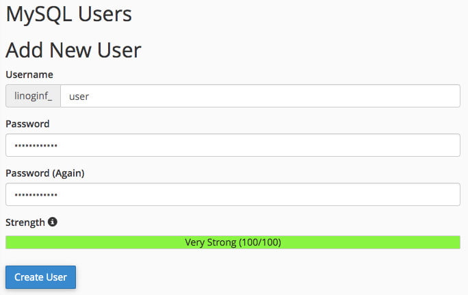 mysql users