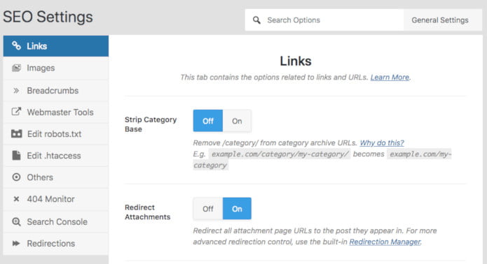 seo settings wordpress 