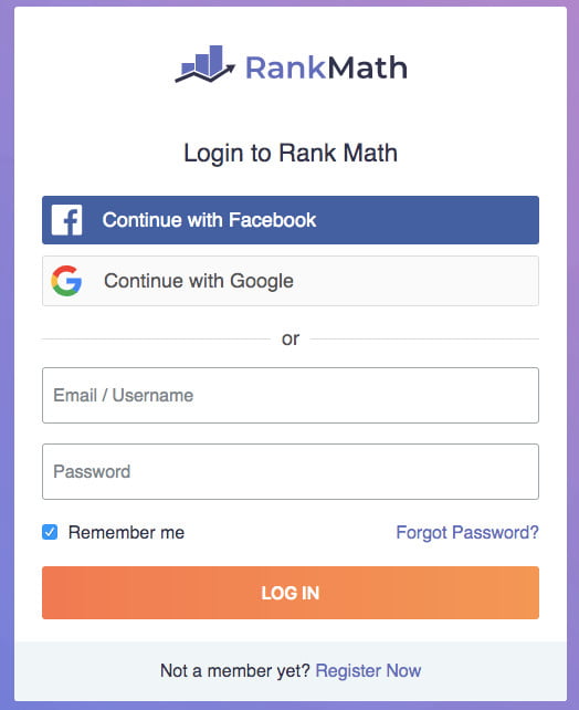 rank math registracija
