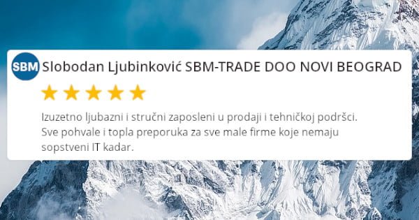 Nova pohvala od Slobodana Ljubinkovića – SMB Trade DOO Novi Beograd
